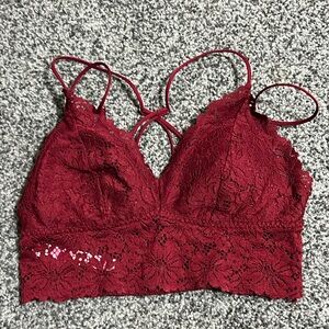 🌸4/$20🌸PINK VS Women's Red Bralette Size Medium EUC